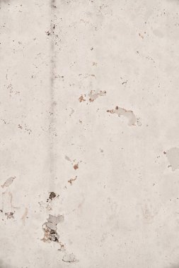 Paslı yüzeyi olan beton duvar dokusu. Klasik çimento yüzey arkaplanı