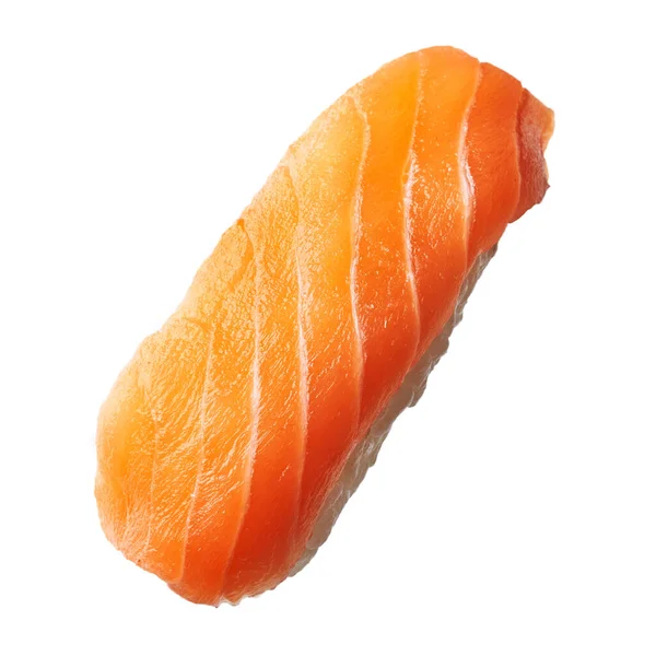 Único Sushi Salmão Nigiri Isolado Fundo Branco — Fotografia de Stock