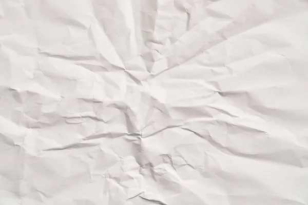 Weiße Zerknüllte Papierstruktur Mit Falten Beschädigtes Und Zerrissenes Blech — Stockfoto
