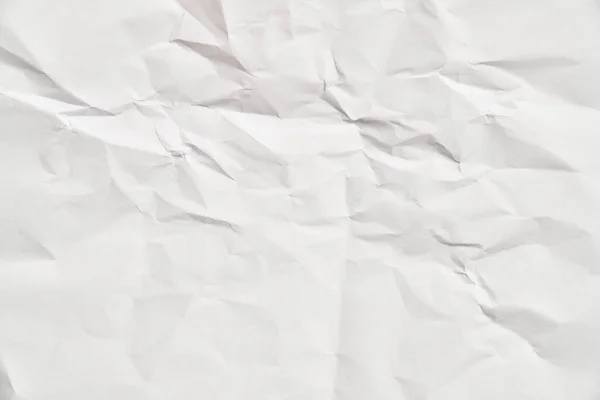 Witte Verfrommelde Papieren Textuur Met Rimpels Beschadigde Gescheurde Plaat — Stockfoto
