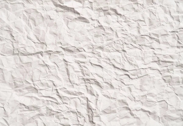 Texture Papier Froissé Blanc Avec Rides Feuille Endommagée Déchirée — Photo