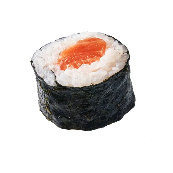 白を基調とした一本鮭寿司巻き — ストック写真