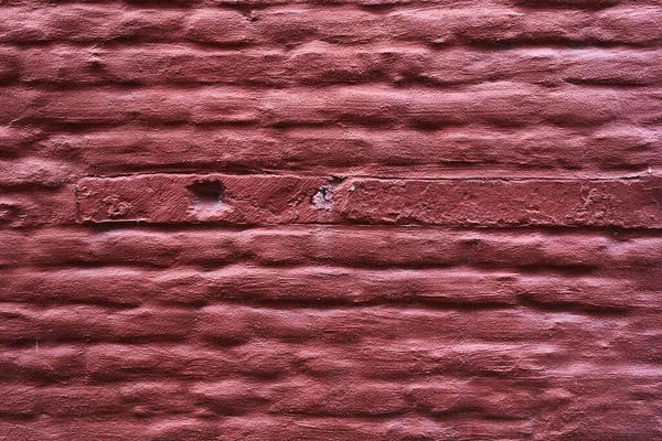 Boyanmış Kırmızı Tuğla Duvar Yüzey Arkaplanı — Stok fotoğraf