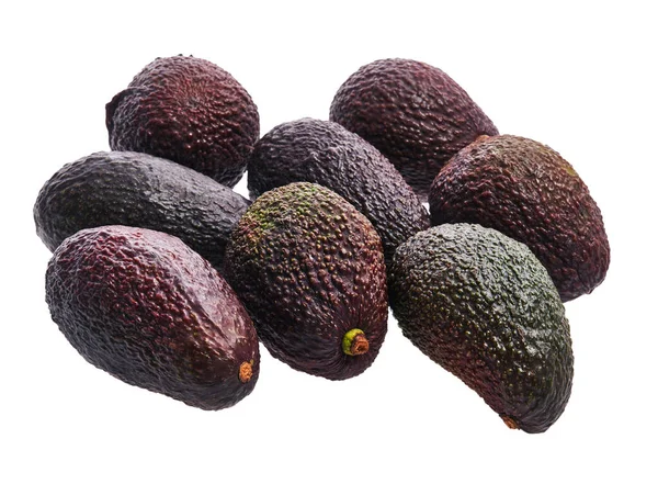 Avokado Meyve Grubu Beyaz Arkaplan Üzerinde Izole — Stok fotoğraf