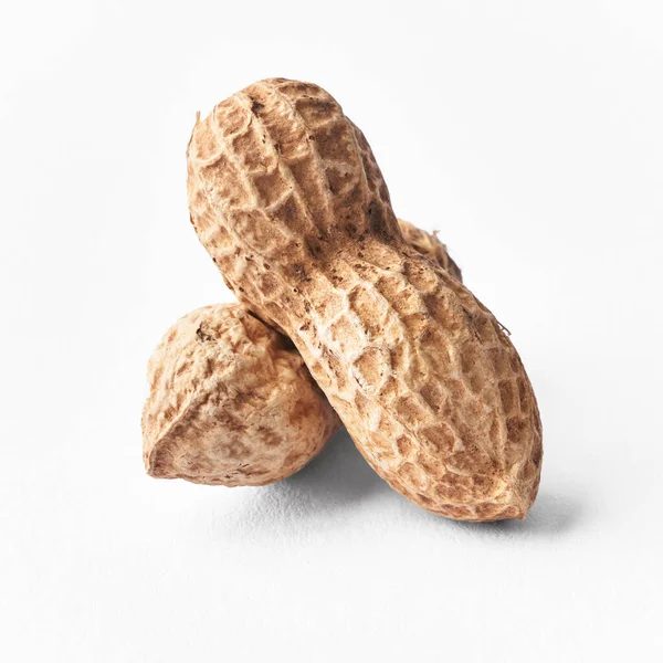 Two Peanuts Shell Isolated White Background — Zdjęcie stockowe