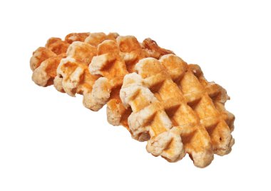  Two delicious waffles isolated over white background