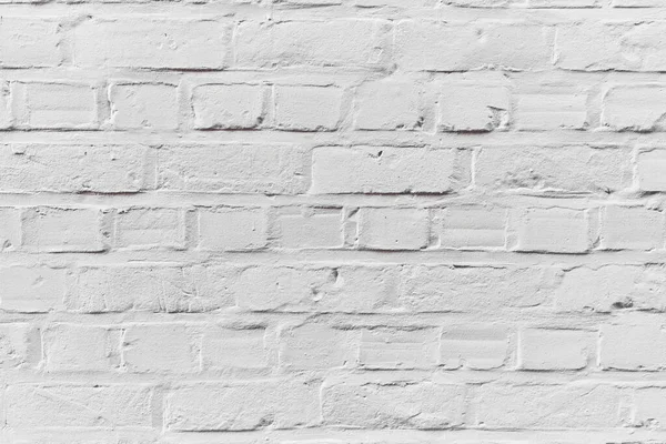 Boyanmış Beyaz Tuğla Duvar Yüzey Arkaplanı — Stok fotoğraf