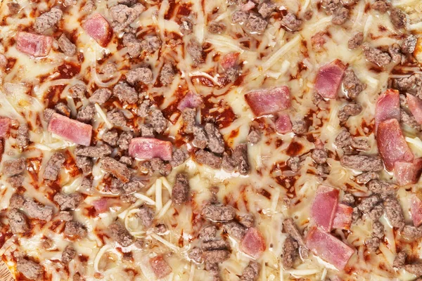 Single Barbecue Italian Pizza Texture — Stock Photo, Image