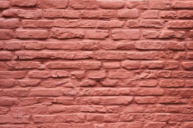  Boyanmış kırmızı tuğla duvar yüzey arkaplanı 