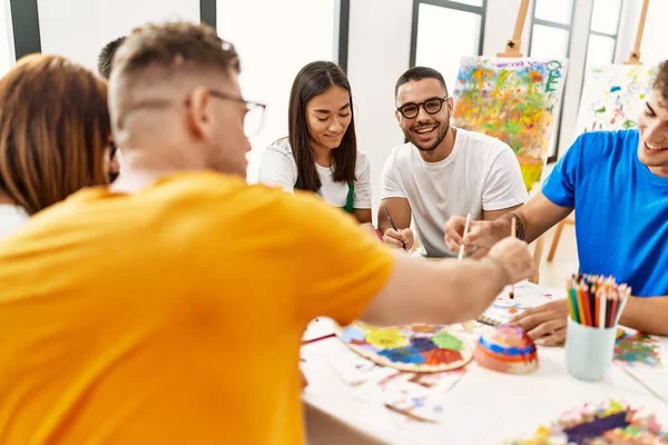 Grupo Personas Dibujando Estudio Arte —  Fotos de Stock