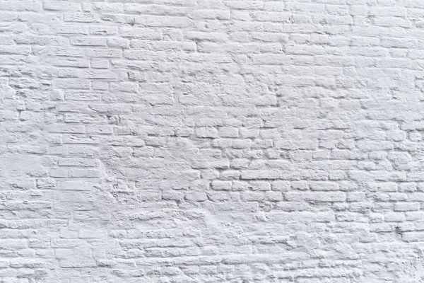 Malované Bílé Cihly Povrch Zdi Pozadí — Stock fotografie