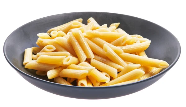 Plate Italian Macaroni Pasta Isolated White Background — Stock Photo, Image
