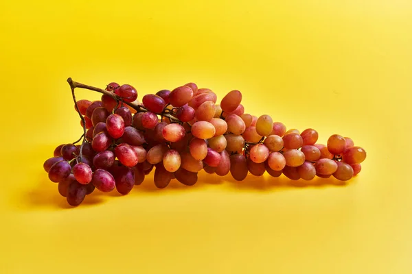 Ramo Uvas Sobre Fondo Amarillo — Foto de Stock