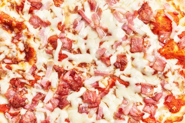 Single Italian Bacon Pizza Texture — Stock Photo, Image
