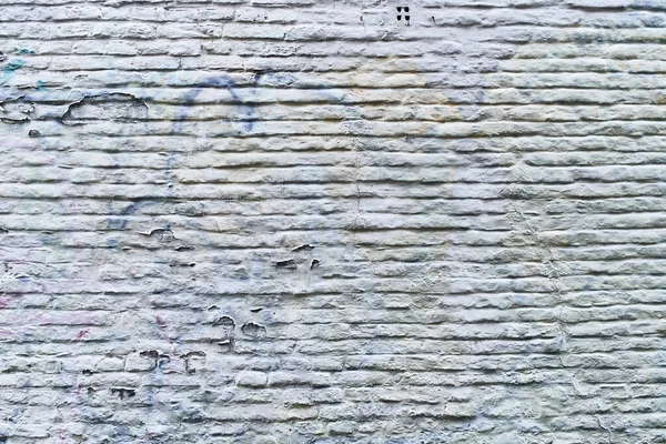 Painted White Brick Wall Surface Background — Stock Photo, Image