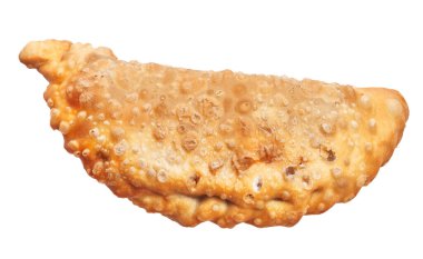  Beyaz izole edilmiş arka planda bir Arjantin böreği