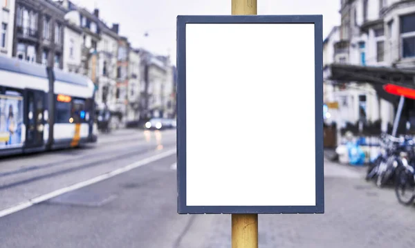 Lege Lege Banner Straat — Stockfoto