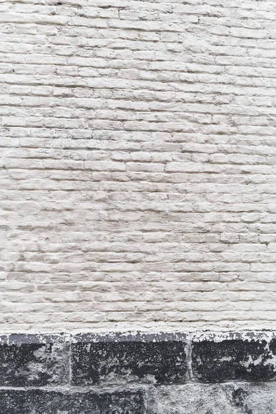 Pomalowany Biały Cegła Powierzchnia Ściany Tło — Zdjęcie stockowe