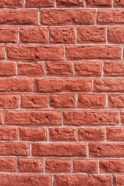 Fondo Superficie Pared Ladrillo Rojo Pintado — Foto de Stock