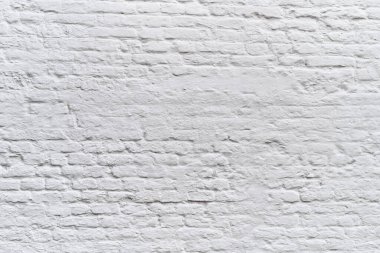  Boyanmış beyaz tuğla duvar yüzey arkaplanı 