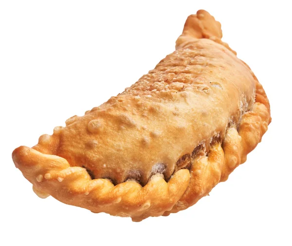 Une Empanada Argentine Sur Fond Blanc Isolé — Photo