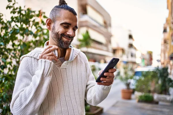 Hombre Guapo Mediana Edad Con Barba Pie Feliz Seguro Aire — Foto de Stock