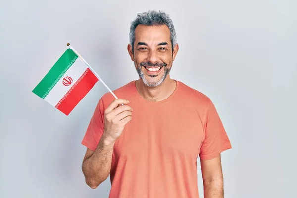 Schöner Mann Mittleren Alters Mit Grauen Haaren Der Eine Iranische — Stockfoto
