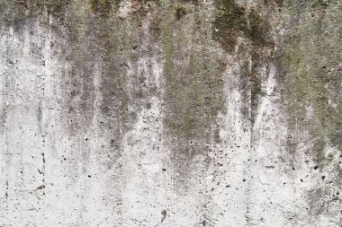 Paslı yüzeyi olan beton duvar dokusu. Klasik çimento yüzey arkaplanı