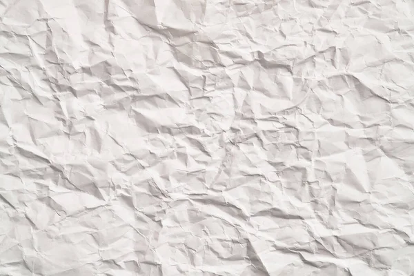 White Crumpled Paper Texture Wrinkles Damaged Torn Sheet — Stock Photo, Image