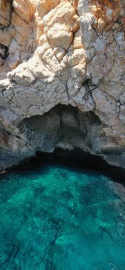 Incredible rock formation at Pasjaca beach. Relaxing views