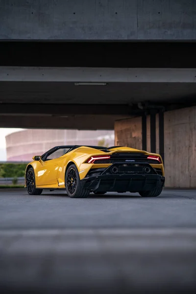 Вроцлав Польша Мая 2020 Года Дорогостоящий Желательный Автомобиль Lamborghini Huracan — стоковое фото