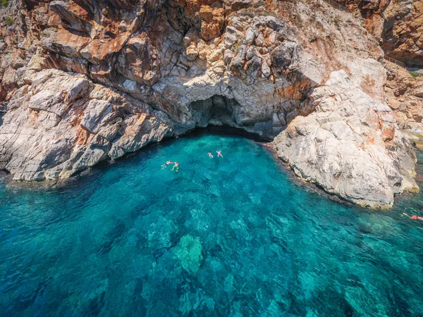 Incredible Rock Formation Pasjaca Beach Relaxing Views 图库图片