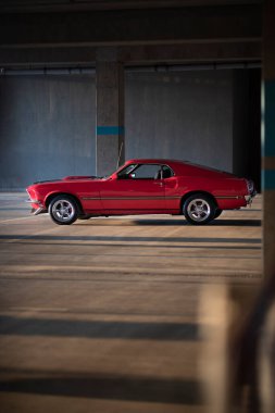 Wroclaw, Poland - May 11, 2022: Ford Mustang classic car is very desirable