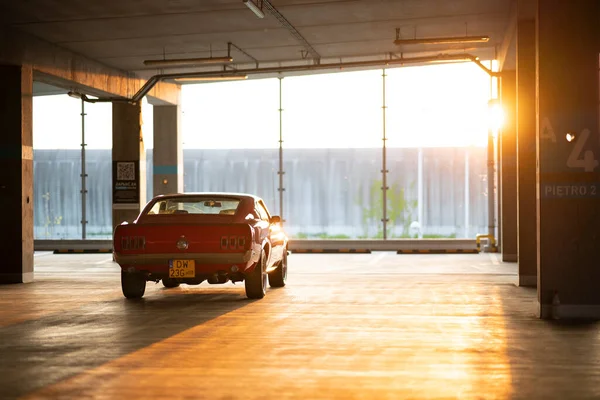 Wroclaw Poland May 2022 Car Park Shot 1969 Ford Mustang — Photo