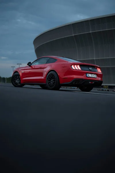 Wroclaw Poland August 2022 American Automotive Legend 2018 Ford Mustang - Stok İmaj