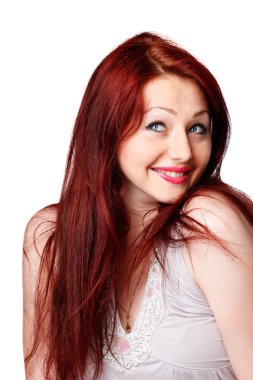 Güzel, gülümseyen kadın