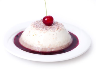 tek tatlı panna cotta