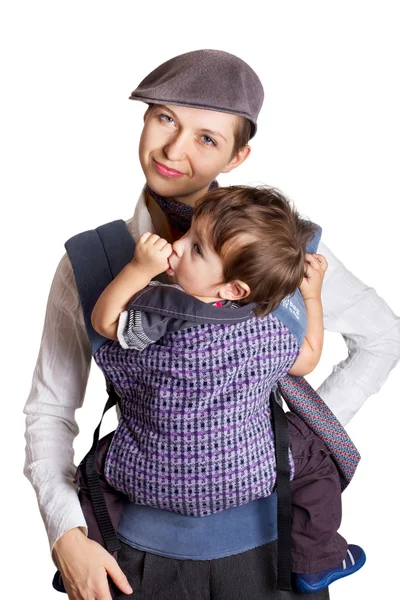 Jeune femme avec enfant — Photo