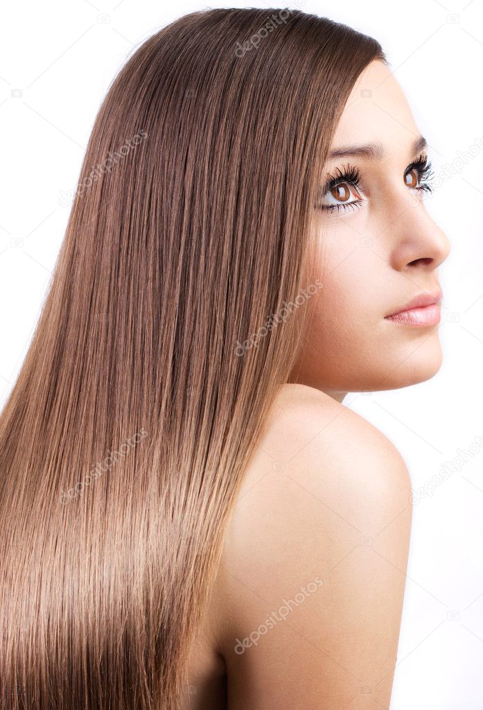 Beautiful girl with healthy long hair