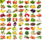 Sammlung von frischem Obst und Gemüse