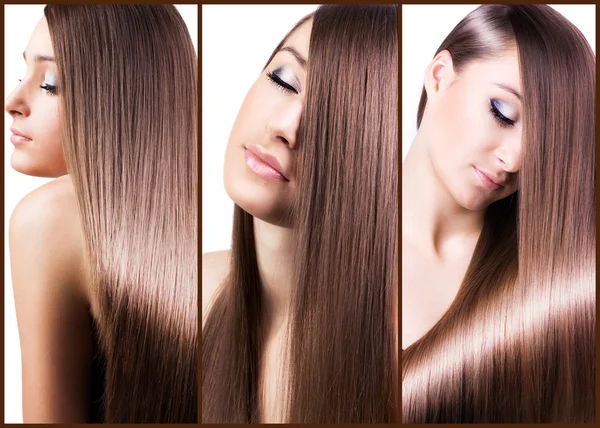 Mulher com cabelo longo saudável — Fotografia de Stock