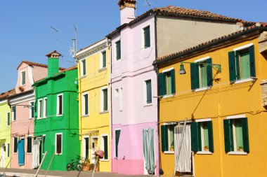 renkli evler burano Adası, Venedik