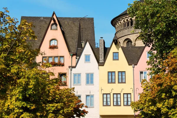 Ancient colorful houses in Cologne — Stock Photo, Image