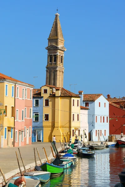 Pohled na ostrov burano, Benátky — Stock fotografie