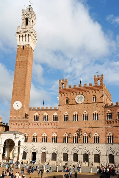 Câmara Municipal de Siena (Palazzo Comunale ) — Fotografia de Stock