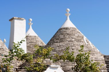 Alberobello, İtalya 'daki Trulli evleri