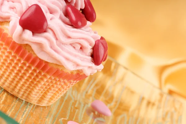 Fancy alla hjärtans dag cupcake — Stockfoto