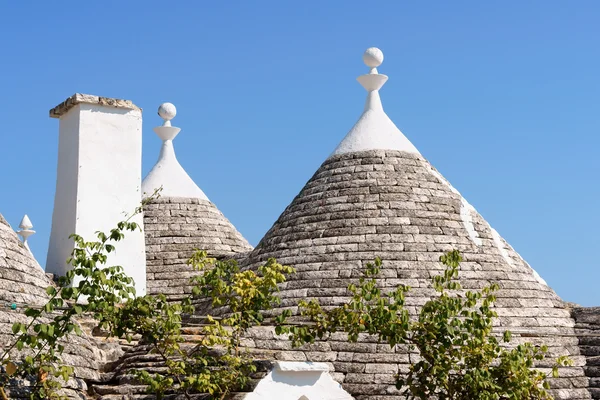 Trulli domy w Alberobello, Włochy — Zdjęcie stockowe