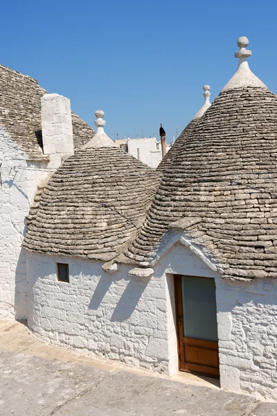 Trulli domy w Alberobello, Włochy — Zdjęcie stockowe