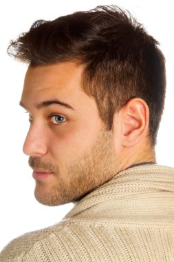 mavi gözlü genç adam